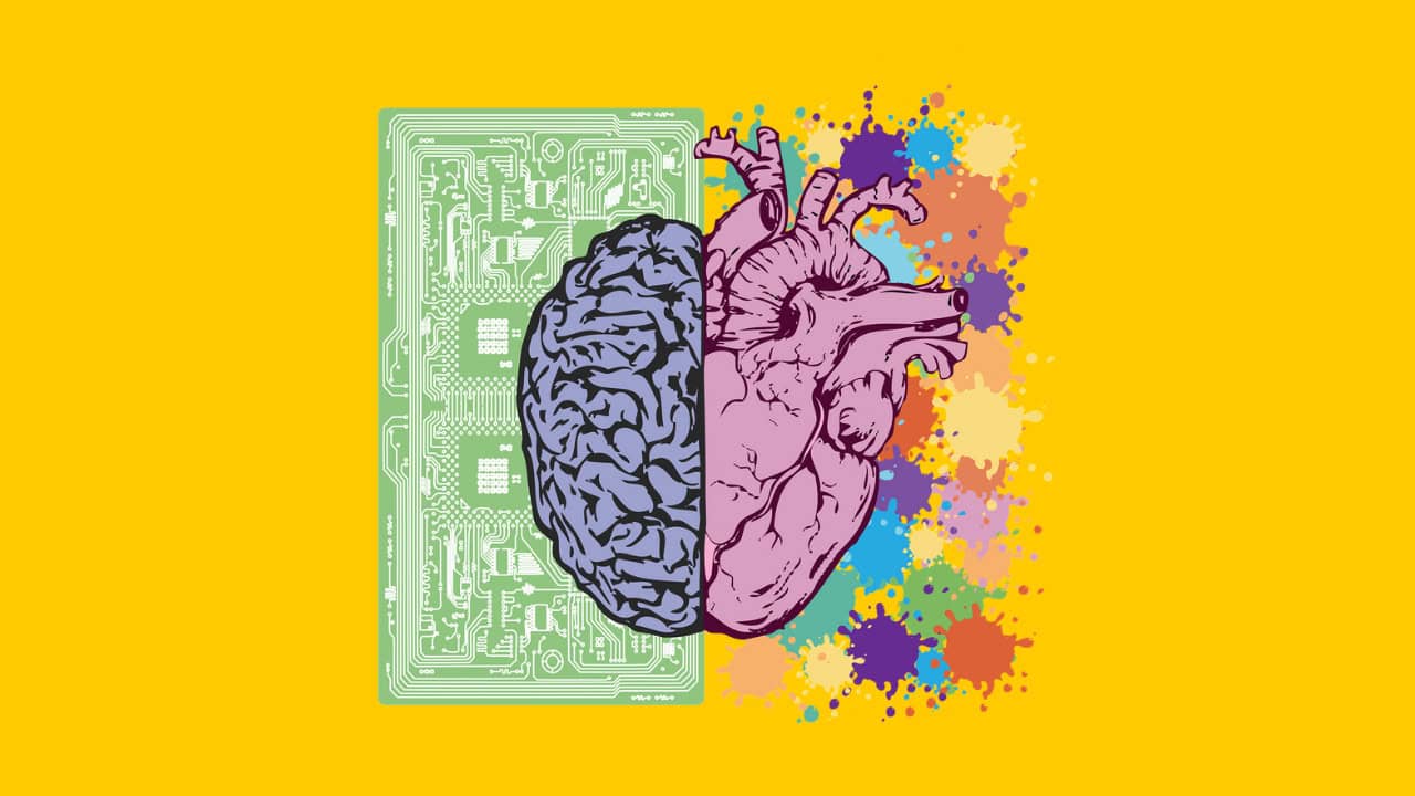 Brain and heart to reflect creative and logical sides of learning and development